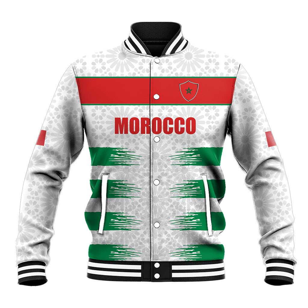 Custom Morocco Football Baseball Jacket Road To Football Glory - African Pride