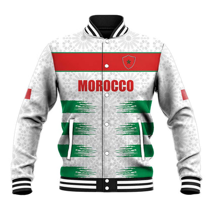Custom Morocco Football Baseball Jacket Road To Football Glory - African Pride