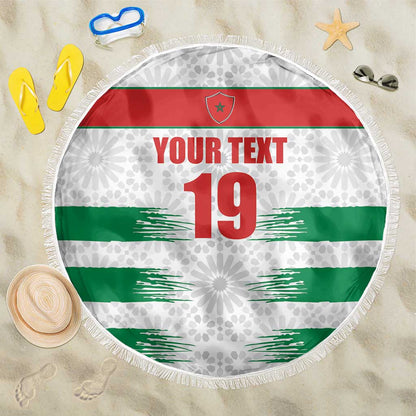 Custom Morocco Football Beach Blanket Road To Football Glory - African Pride