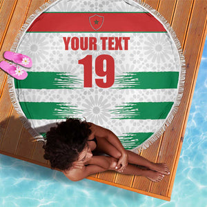 Custom Morocco Football Beach Blanket Road To Football Glory - African Pride