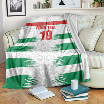 Custom Morocco Football Blanket Road To Football Glory - African Pride
