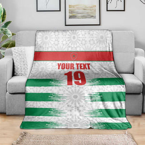 Custom Morocco Football Blanket Road To Football Glory - African Pride