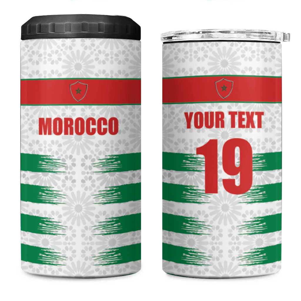 Custom Morocco Football 4 in 1 Can Cooler Tumbler Road To Football Glory - African Pride
