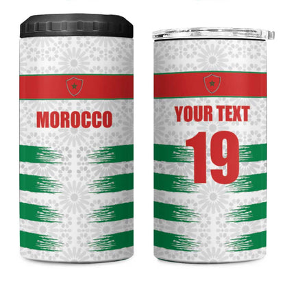 Custom Morocco Football 4 in 1 Can Cooler Tumbler Road To Football Glory - African Pride