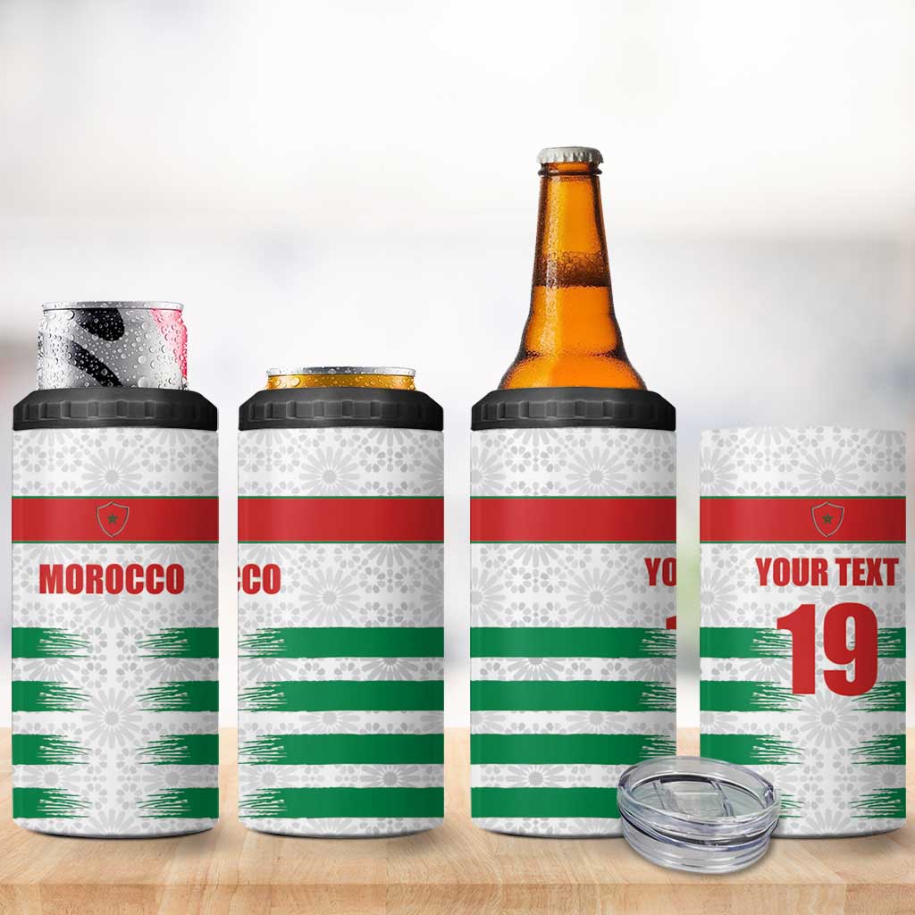 Custom Morocco Football 4 in 1 Can Cooler Tumbler Road To Football Glory - African Pride