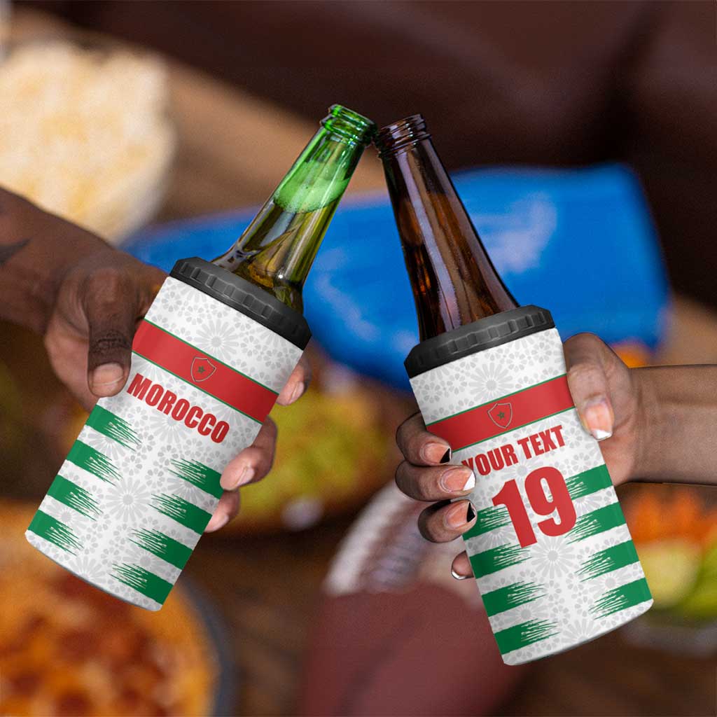 Custom Morocco Football 4 in 1 Can Cooler Tumbler Road To Football Glory - African Pride
