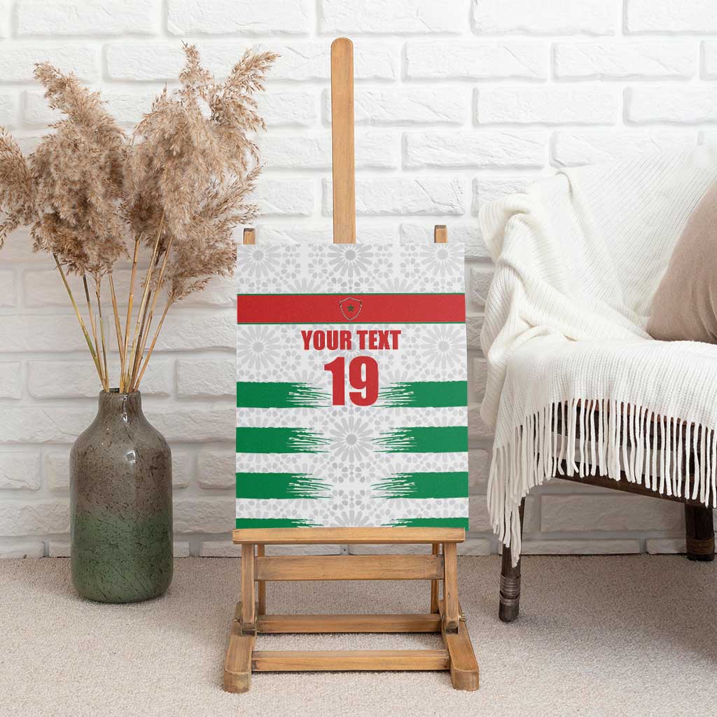 Custom Morocco Football Canvas Wall Art Road To Football Glory - African Pride