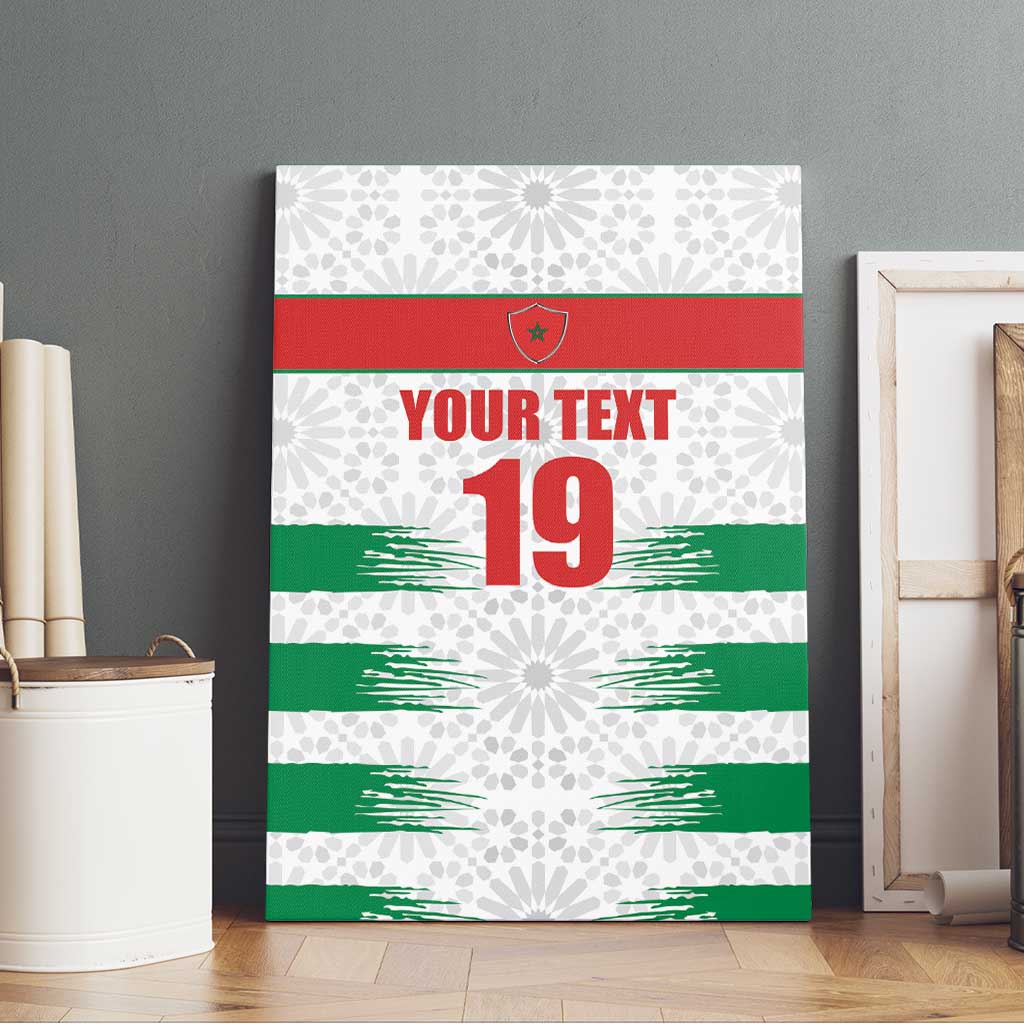 Custom Morocco Football Canvas Wall Art Road To Football Glory - African Pride