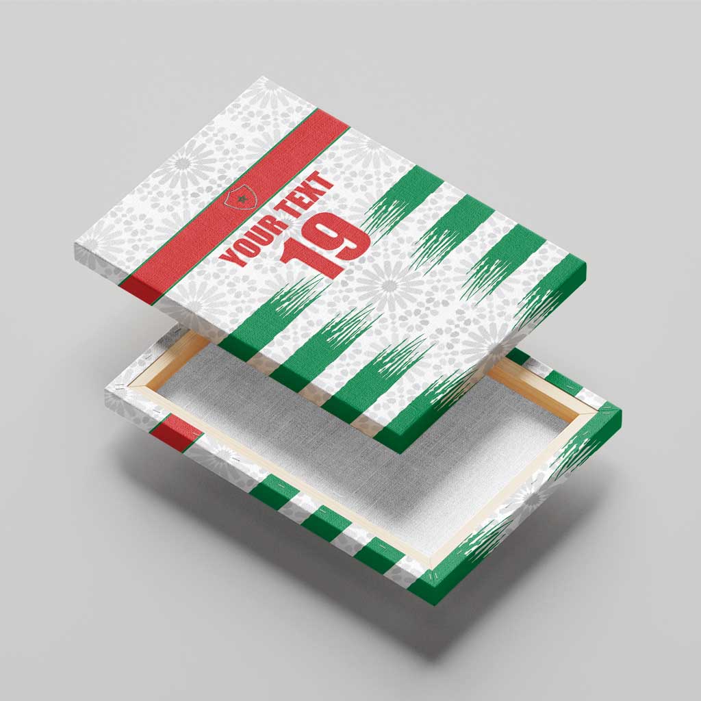 Custom Morocco Football Canvas Wall Art Road To Football Glory - African Pride