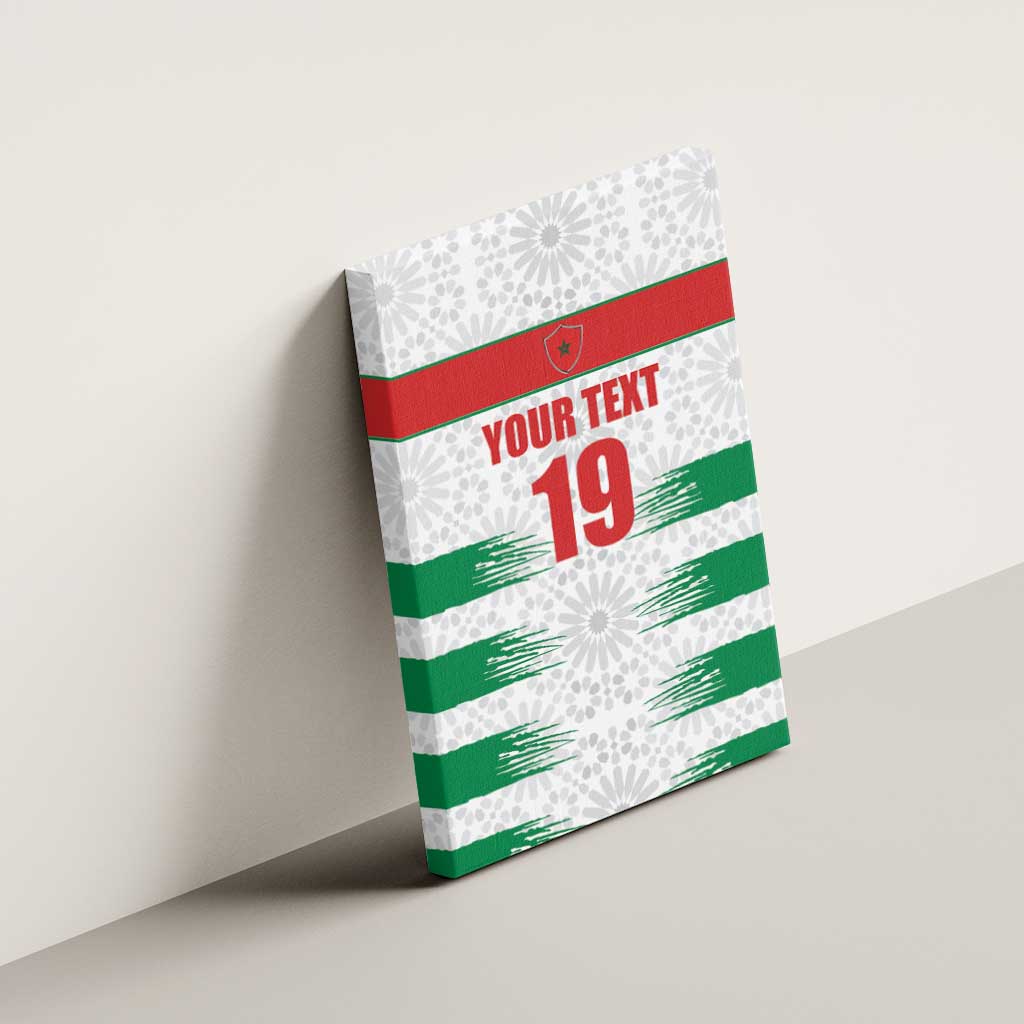 Custom Morocco Football Canvas Wall Art Road To Football Glory - African Pride