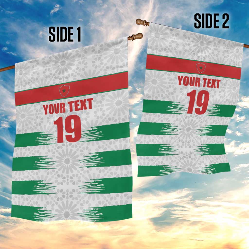 Custom Morocco Football Garden Flag Road To Football Glory - African Pride