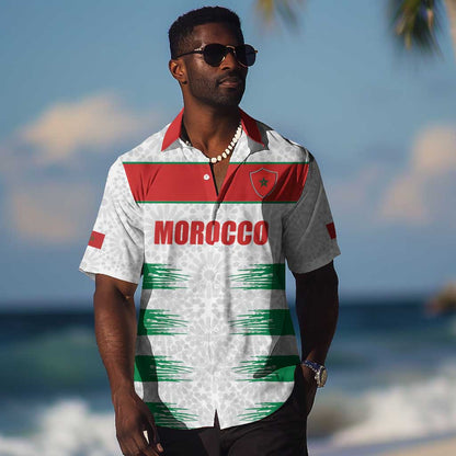 Custom Morocco Football Hawaiian Shirt Road To Football Glory - African Pride