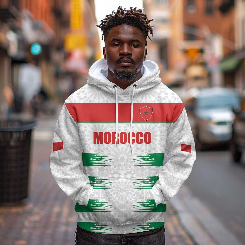 Custom Morocco Football Hoodie Road To Football Glory - African Pride