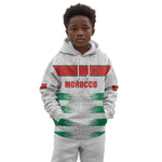 Custom Morocco Football Kid Hoodie Road To Football Glory - African Pride