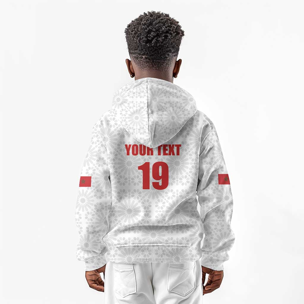 Custom Morocco Football Kid Hoodie Road To Football Glory - African Pride