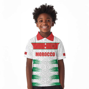 Custom Morocco Football Kid Polo Shirt Road To Football Glory - African Pride