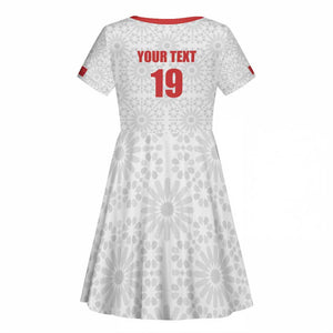 Custom Morocco Football Kid Short Sleeve Dress Road To Football Glory - African Pride