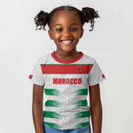 Custom Morocco Football Kid T shirt Road To Football Glory - African Pride