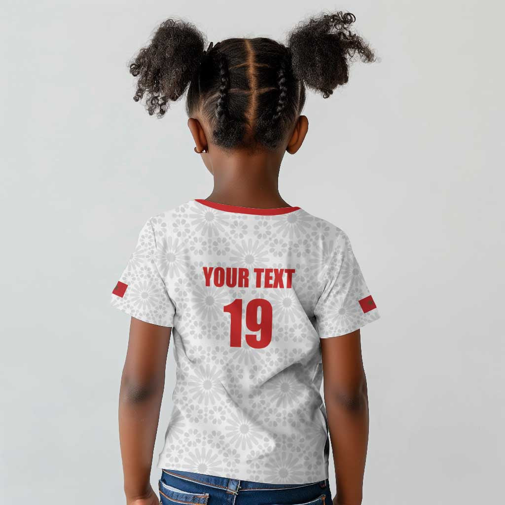 Custom Morocco Football Kid T shirt Road To Football Glory - African Pride