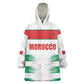 Custom Morocco Football Kid Wearable Blanket Hoodie Road To Football Glory - African Pride