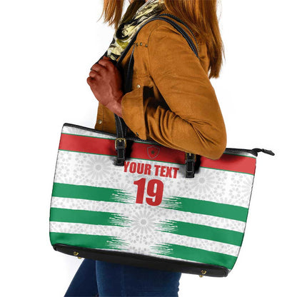 Custom Morocco Football Leather Tote Bag Road To Football Glory - African Pride