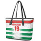 Custom Morocco Football Leather Tote Bag Road To Football Glory - African Pride