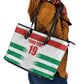 Custom Morocco Football Leather Tote Bag Road To Football Glory - African Pride