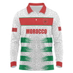 Custom Morocco Football Long Sleeve Polo Shirt Road To Football Glory - African Pride