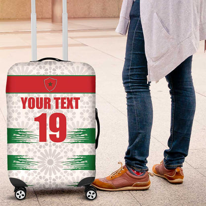 Custom Morocco Football Luggage Cover Road To Football Glory - African Pride