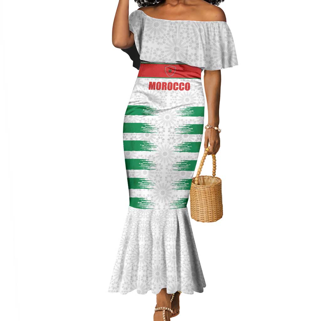 Custom Morocco Football Mermaid Dress Road To Football Glory - African Pride