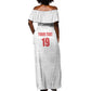 Custom Morocco Football Off Shoulder Maxi Dress Road To Football Glory - African Pride