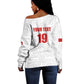 Custom Morocco Football Off Shoulder Sweater Road To Football Glory - African Pride