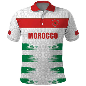 Custom Morocco Football Polo Shirt Road To Football Glory - African Pride