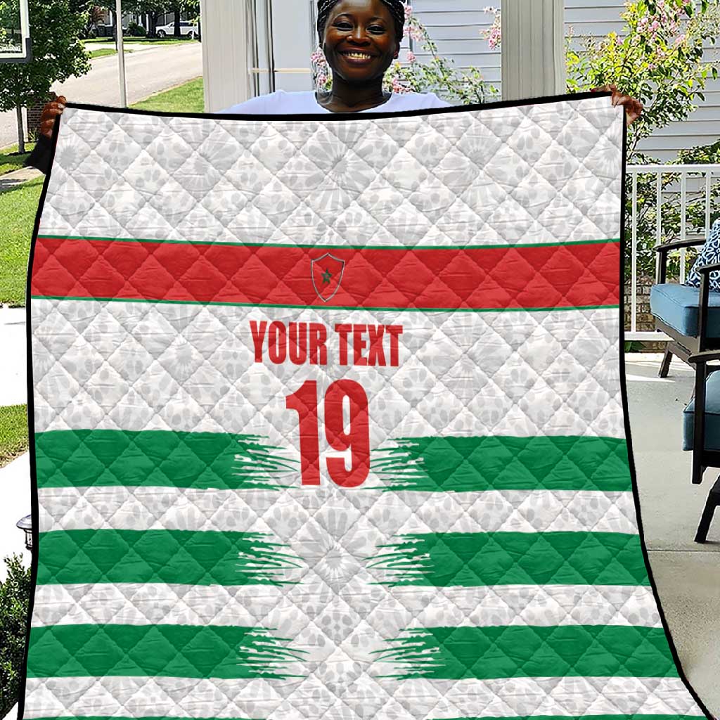 Custom Morocco Football Quilt Road To Football Glory - African Pride