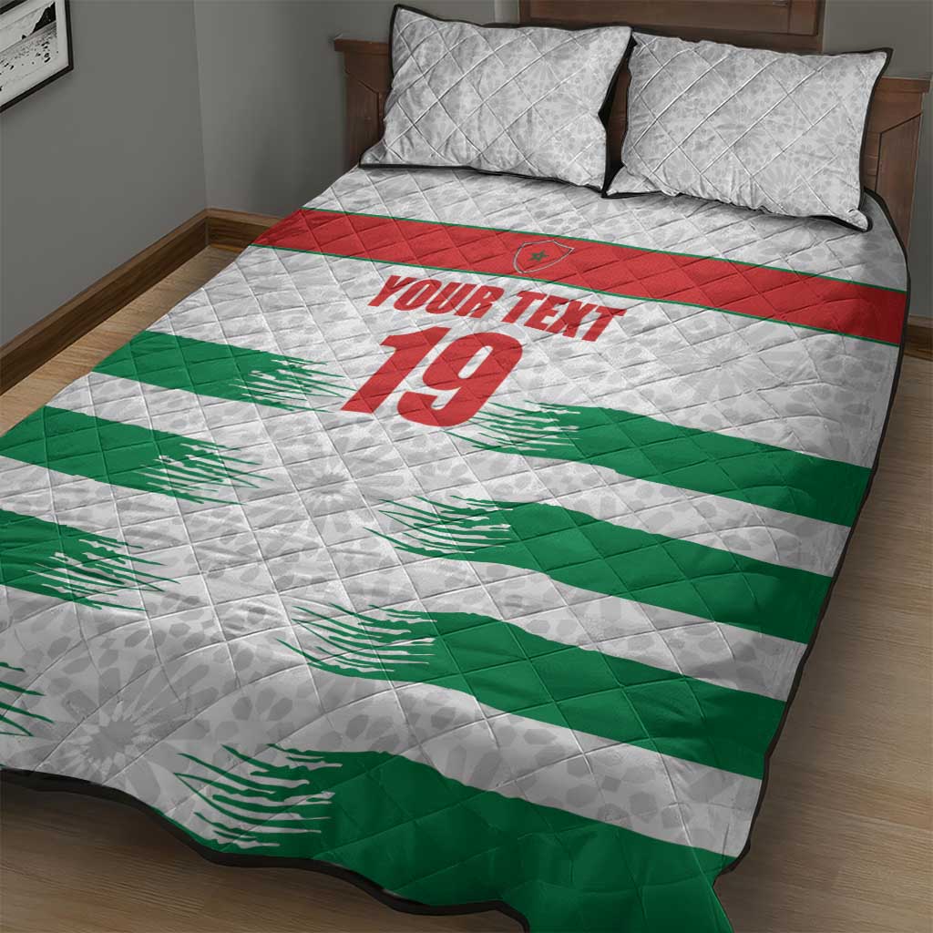 Custom Morocco Football Quilt Bed Set Road To Football Glory - African Pride