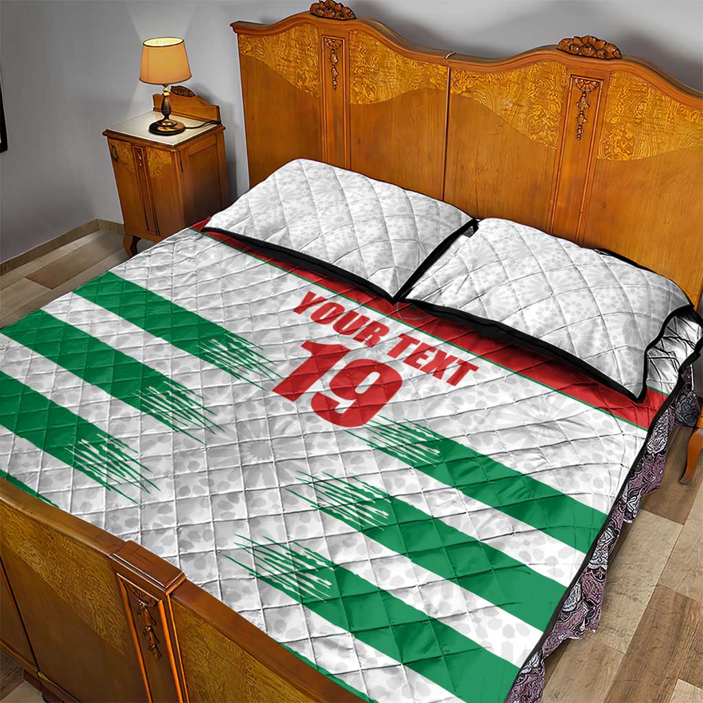 Custom Morocco Football Quilt Bed Set Road To Football Glory - African Pride