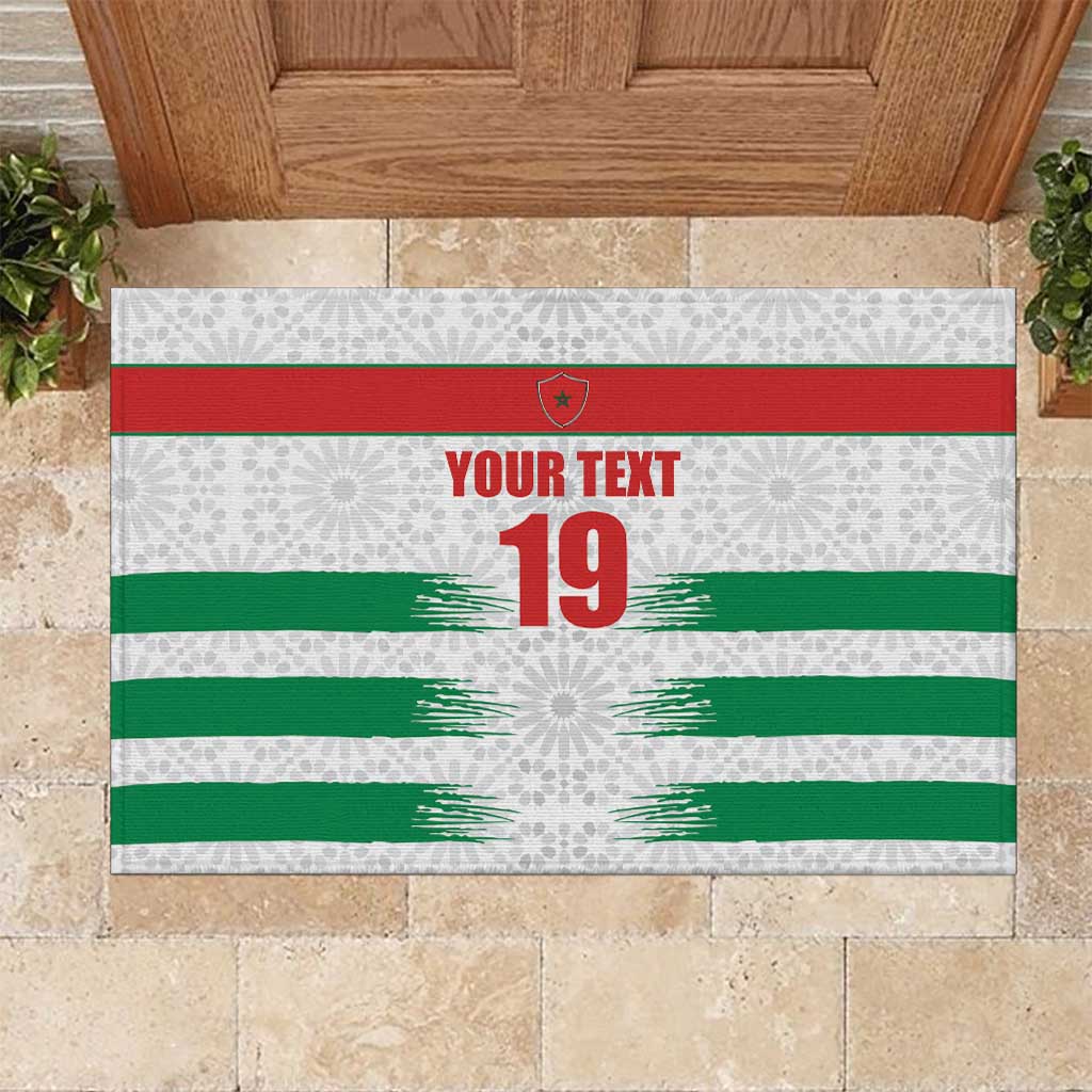 Custom Morocco Football Rubber Doormat Road To Football Glory - African Pride