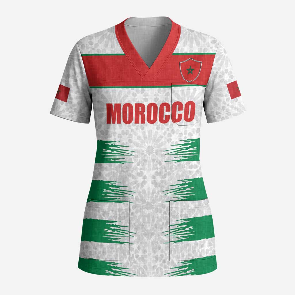 Custom Morocco Football Scrub Top Road To Football Glory - African Pride