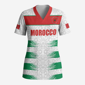 Custom Morocco Football Scrub Top Road To Football Glory - African Pride