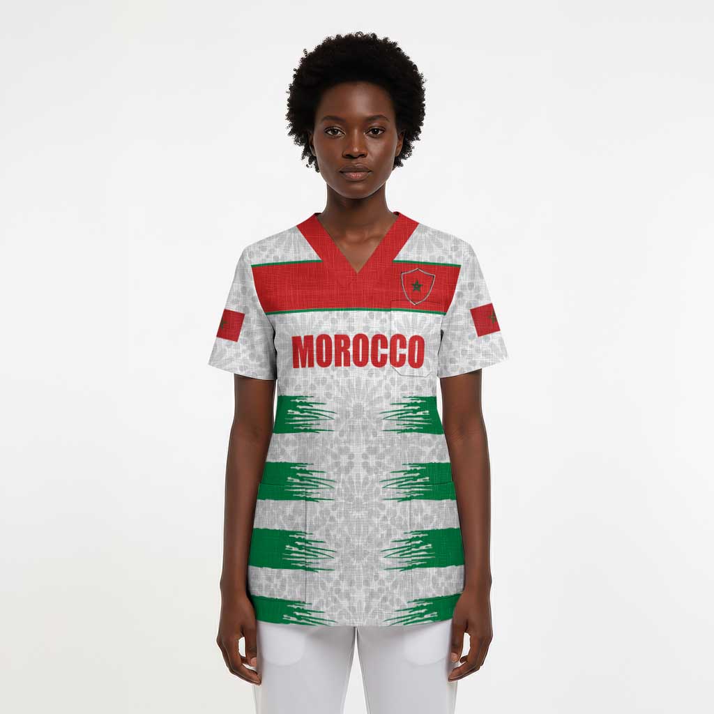 Custom Morocco Football Scrub Top Road To Football Glory - African Pride