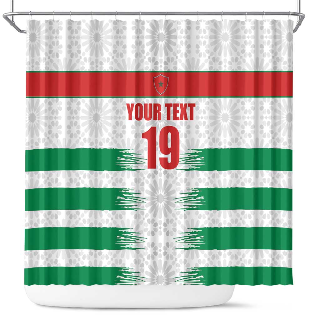 Custom Morocco Football Shower Curtain Road To Football Glory - African Pride