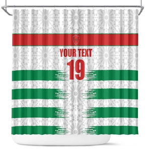Custom Morocco Football Shower Curtain Road To Football Glory - African Pride