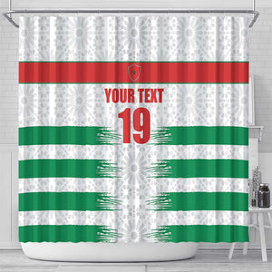 Custom Morocco Football Shower Curtain Road To Football Glory - African Pride