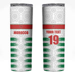 Custom Morocco Football Skinny Tumbler Road To Football Glory - African Pride