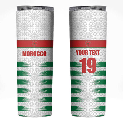 Custom Morocco Football Skinny Tumbler Road To Football Glory - African Pride
