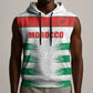 Custom Morocco Football Sleeveless Hoodie Road To Football Glory - African Pride
