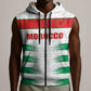 Custom Morocco Football Sleeveless Zip Hoodie Road To Football Glory - African Pride
