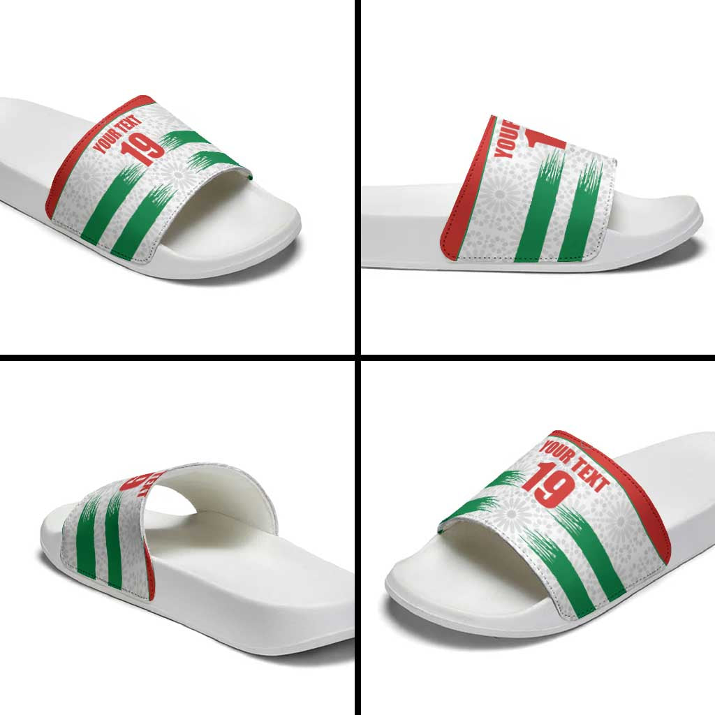 Custom Morocco Football Slide Sandals Road To Football Glory - African Pride