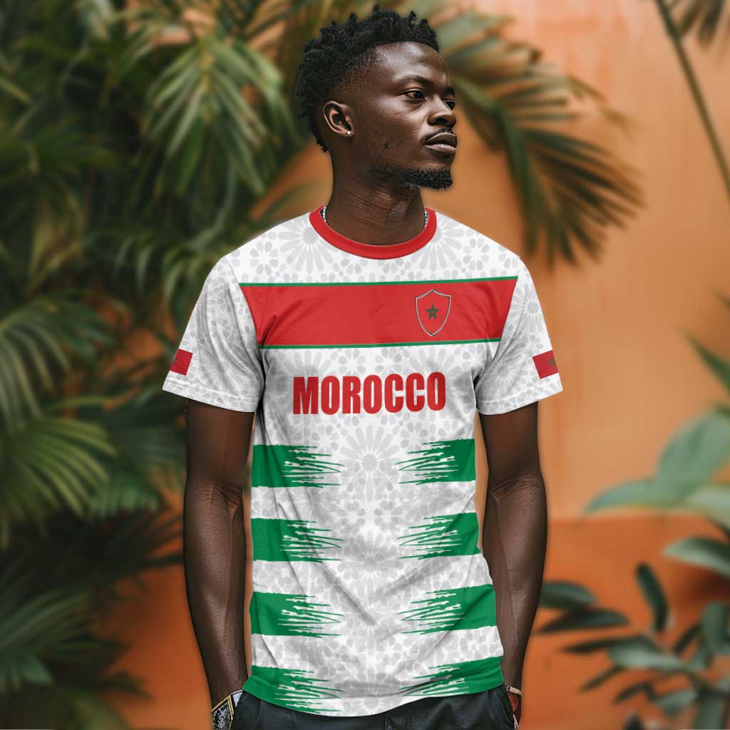 Custom Morocco Football T shirt Road To Football Glory - African Pride