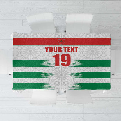 Custom Morocco Football Tablecloth Road To Football Glory - African Pride
